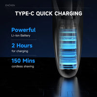 ENCHEN Blackstone 3 – Waterproof 3D Electric Shaver, Dual Use Wet & Dry, Digital Display