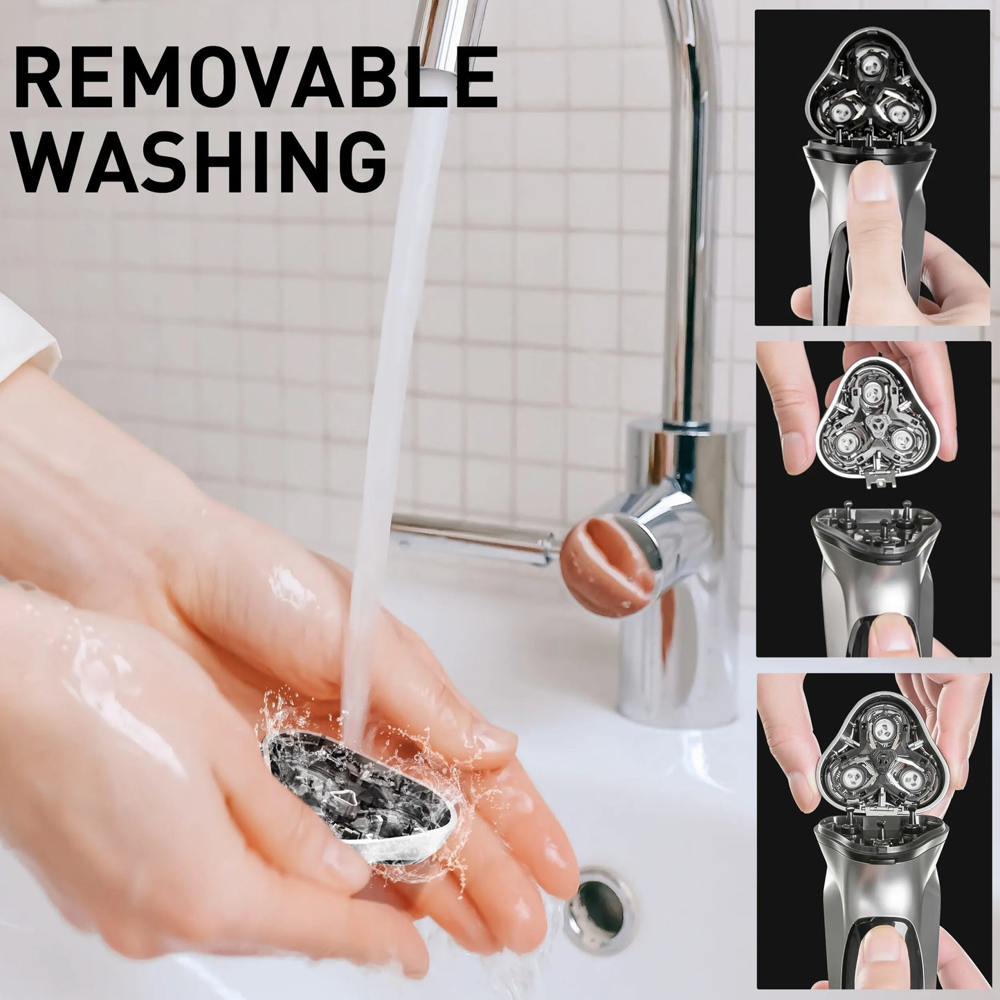 ENCHEN Blackstone-C Electric Rotary Shaver – 3D Floating, Washable, USB-C Rechargeable