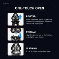 ENCHEN Blackstone 3 – Waterproof 3D Electric Shaver, Dual Use Wet & Dry, Digital Display