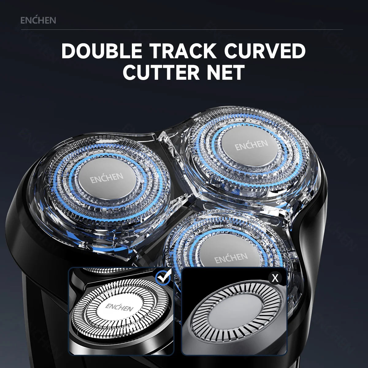 ENCHEN Blackstone 3 – Waterproof 3D Electric Shaver, Dual Use Wet & Dry, Digital Display