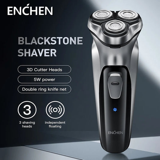 ENCHEN Blackstone-C Electric Rotary Shaver – 3D Floating, Washable, USB-C Rechargeable